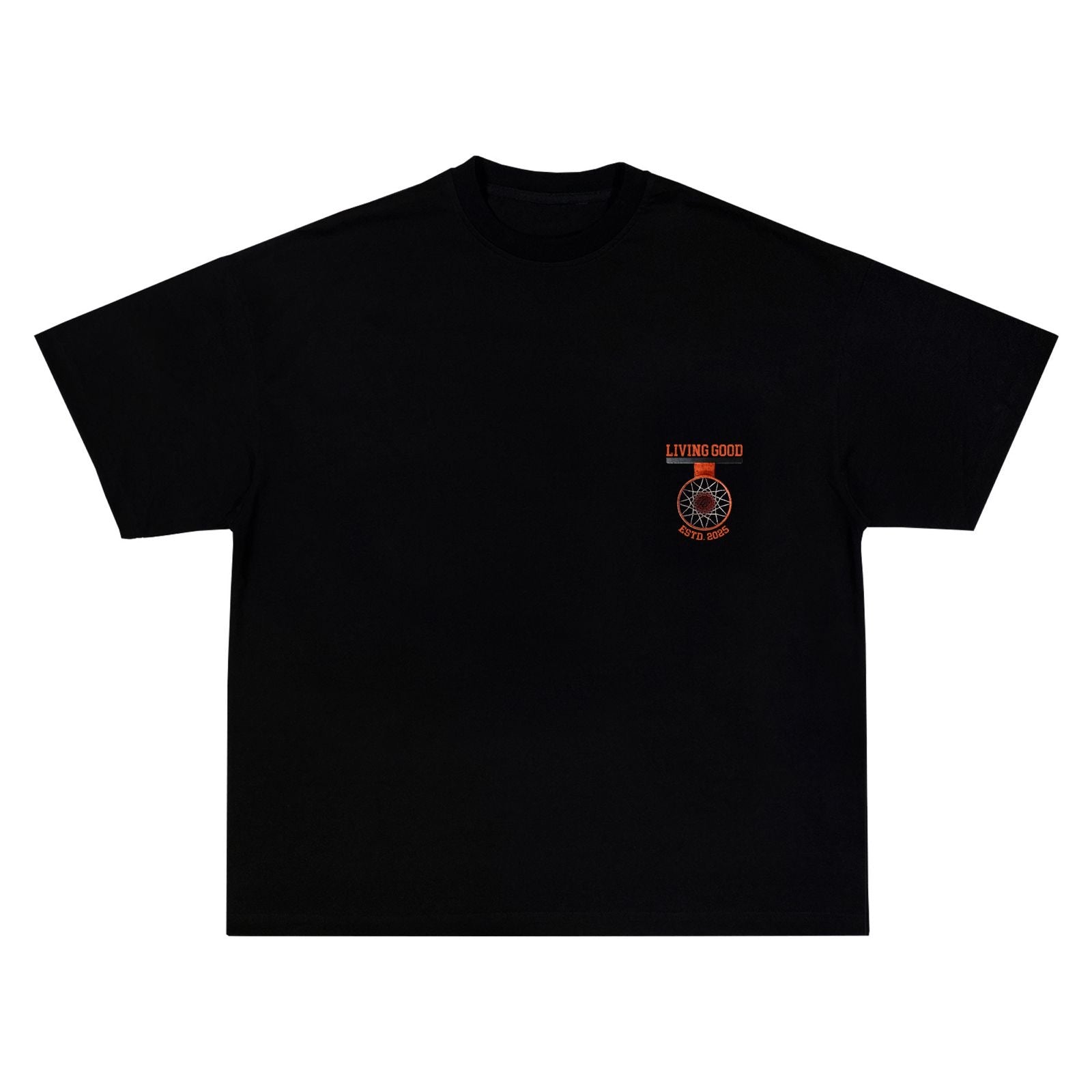 Black LG basketball tee